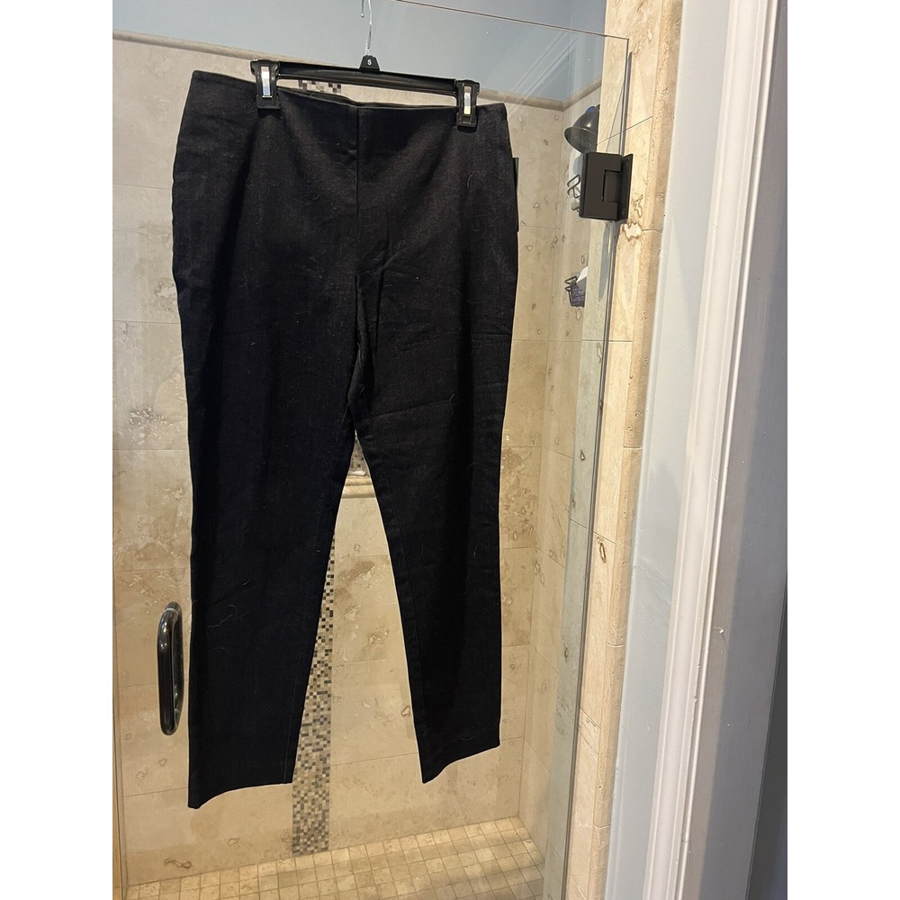 NWT Ralph Lauren Women Indigo Blue Side Zip Flat Front Straight Pants 10